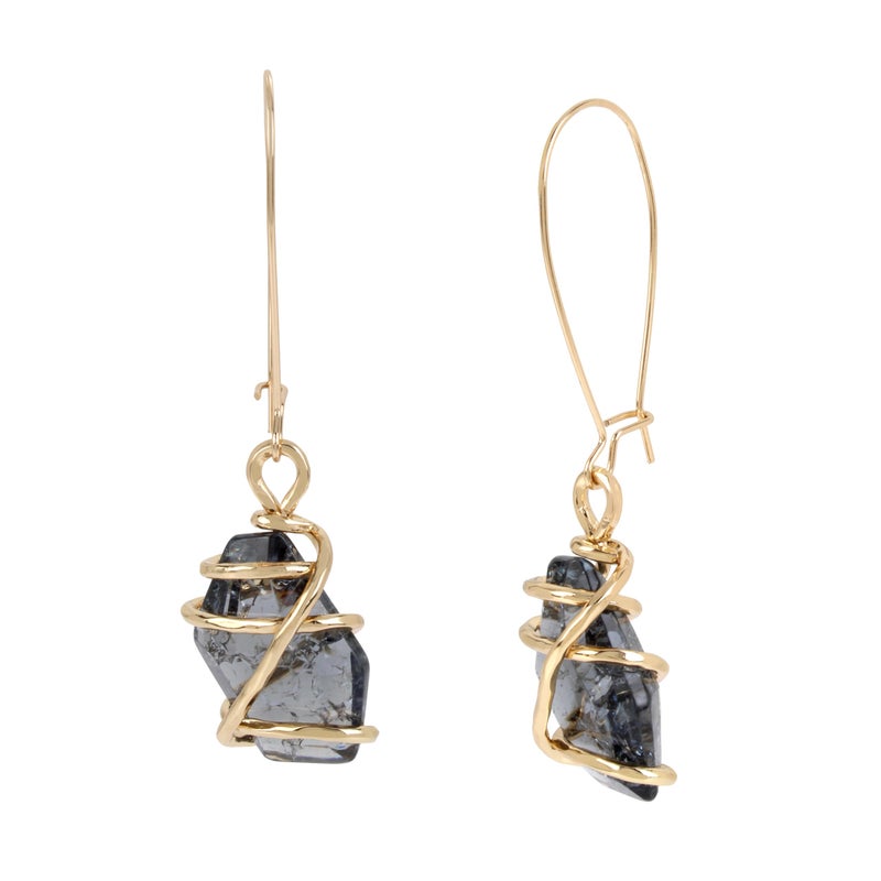 Robert Lee Morris Soho Jewelry Women's Caged Stone Dangle Earrings, Black, One Size - Image 1